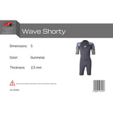 F2 Herren Neopren Anzug Wave Shorty 2,5mm XS-XXL Größe wählbar Anthrazit 2024/25