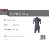 F2 Herren Neopren Anzug Wave Shorty 2,5mm XS-XXL Größe wählbar Anthrazit 2024/25