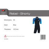 F2 Herren Neopren Anzug Rebel - Shorty 3/2 mm Farbe/Größe wählbar 2024/25