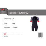 F2 Herren Neopren Anzug Rebel - Shorty 3/2 mm Farbe/Größe wählbar 2024/25