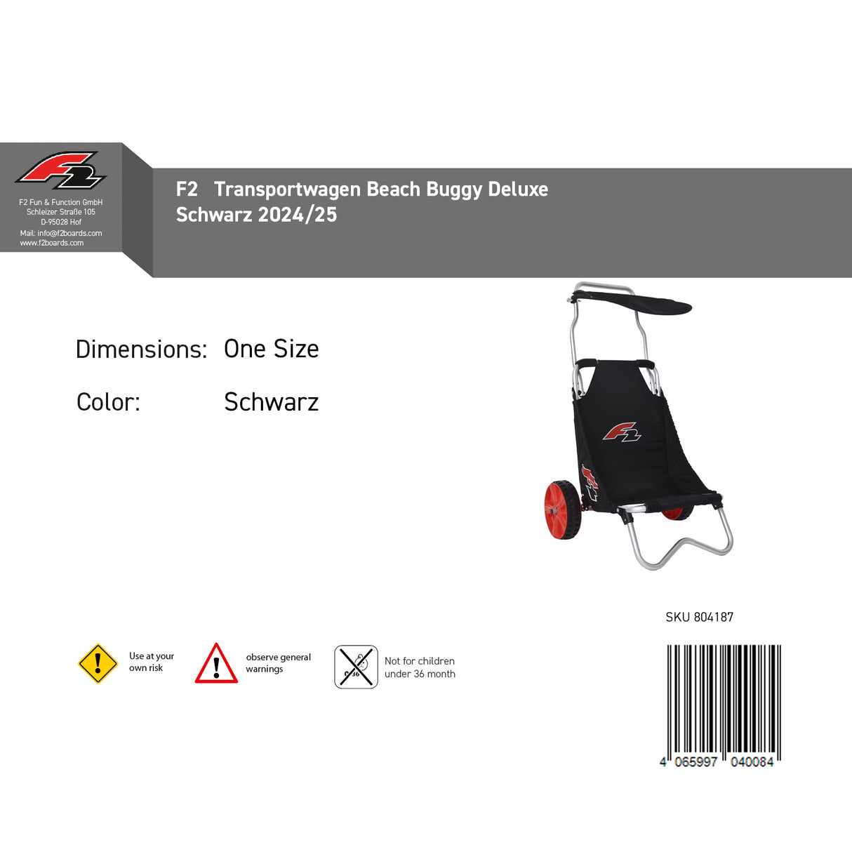 F2   Transportwagen Beach Buggy Deluxe   Schwarz 2024/25