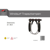 F2  Windsurf Trapeztampen Verstellbar Größe wählbar Schwarz 2024/2025