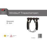 F2  Windsurf Trapeztampen Verstellbar Größe wählbar Schwarz 2024/2025
