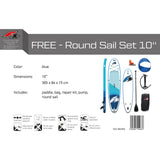 F2 Stand Up Paddle Board FREE - Round Sail - SUP Set Größe wählbar Blau 2024/25