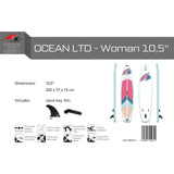 F2 Stand Up Paddle Board OCEAN LTD - Damen SUP Board Only Größe wählbar