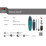 F2 SUP Stand Up Paddle Board Drive Petrol - Größe wählbar
