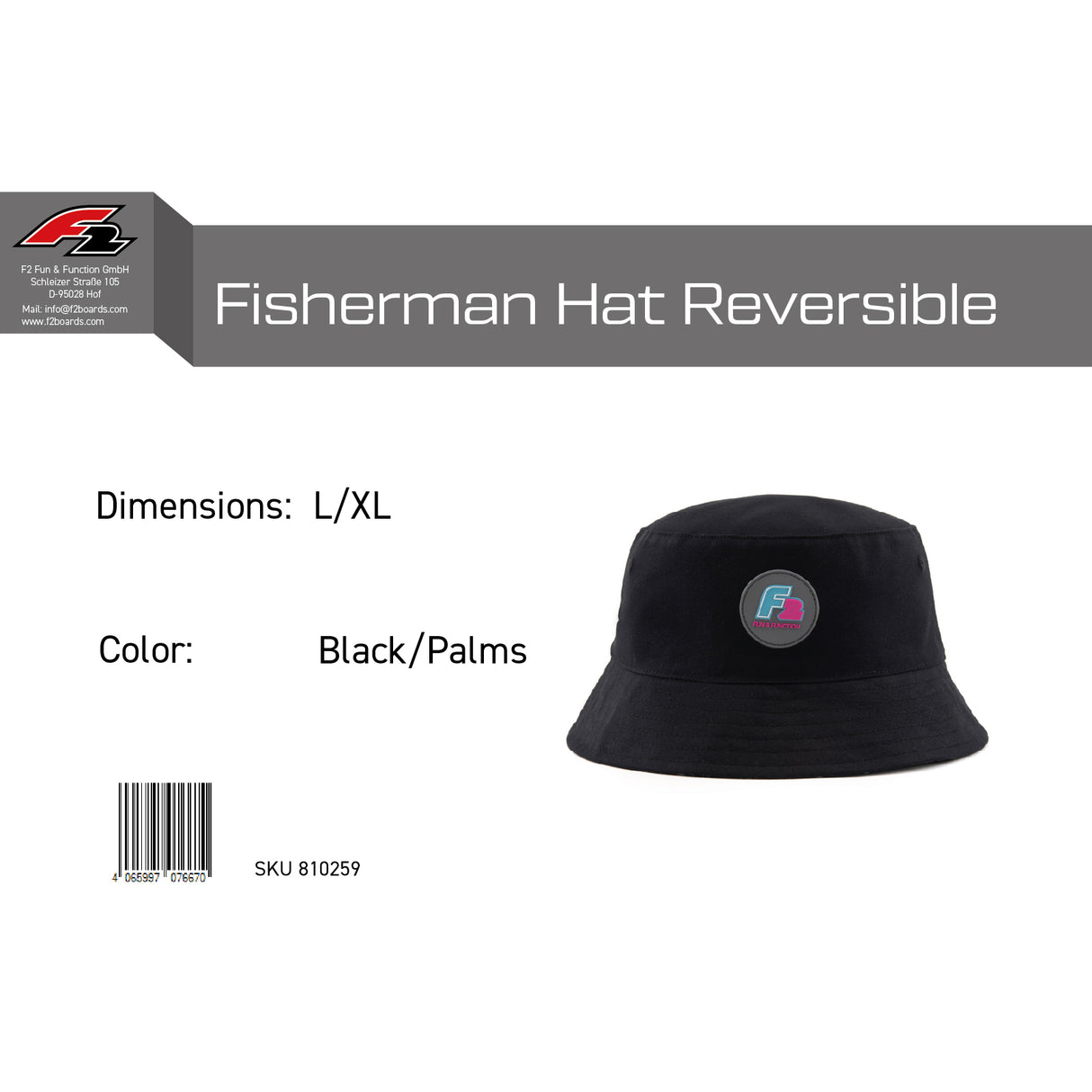 F2  Retro Fisherman Hat Wende Hut - Größe/Farbe wählbar