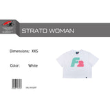 F2 Retro T-Shirt Strato Damen Crop Top Tshirt Weiss - Größe wählbar