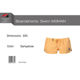 F2 Retro Boardshorts Swim Damen Badeshorts Kurz Gelb - Größe wählbar