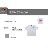 F2 Retro T-Shirt Strato White Stonewashed Unisex Tshirt Weiss - Größe wählbar