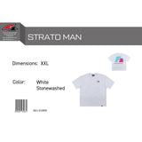 F2 Retro T-Shirt Strato White Stonewashed Unisex Tshirt Weiss - Größe wählbar