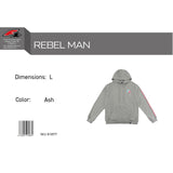 F2 Retro Rebel Hoodie Ash Sweatshirt Pullover Grau - Größe wählbar
