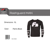 F2 Retro Rashguard Palms/Black Funktionsshirt Wassersport - Größe wählbar