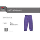F2 Retro Vegas Jogginghose Plum Stonewashed Lila - Größe wählbar