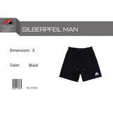 F2 Retro Silberpfeil Shorts Sweatshorts Schwarz - Größe wählbar