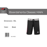 F2 Retro Boardshorts Classic Badeshorts Schwarz - Größe wählbar
