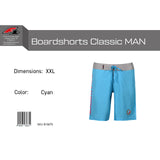 F2 Retro Boardshorts Classic Cyan Badeshorts Blau - Größe wählbar