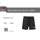F2 Retro Boardshorts Swim Badeshorts Schwarz - Größe wählbar