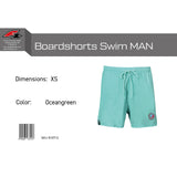 F2 Retro Boardshorts Swim Oceangreen Badeshorts Türkis - Größe wählbar