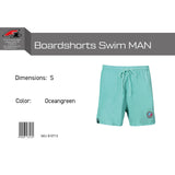 F2 Retro Boardshorts Swim Oceangreen Badeshorts Türkis - Größe wählbar