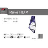 F2 Windsurf Segel Rave HD X Lila 2,2qm-6qm - Größe wählbar