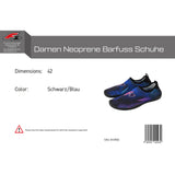 F2  Damen Neopren Schuhe Barfuss Schuhe  42 Schwarz/Blau