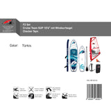 F2 Set Cruise Team SUP 10'6" mit Windsurfsegel Checker 5qm