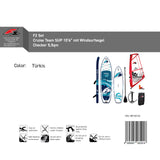 F2 Set Cruise Team SUP 10'6" mit Windsurfsegel Checker 5,5qm