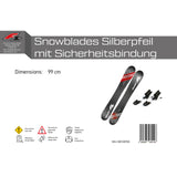 F2 Snowblades Silberpfeil 99cm Set mit Sicherheitsbindung Fun Ski Kurzski