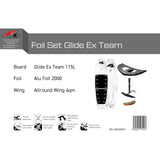 F2 Set Foilboard Glide Ex Team 115L mit Alu Foil 2000 + Allround Wing 4qm