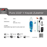 F2 Set Stand Up Paddle Board Pure Weiss 10,6 + Kajak Zubehör Paket