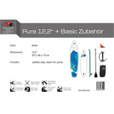 F2 Set Stand Up Paddle Board Pure Weiss 12,2 + Basic Zubehör Paket