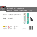 F2 Set Snowboard Junior Freedom Girl Mint 120cm + Pipe Bindung S