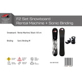 F2 Set Snowboard Rental Machine 145cm + Sonic Bindung M