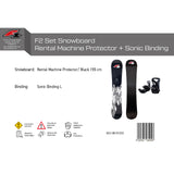 F2 Set Snowboard Rental Machine mit Protector 155cm + Bindung L