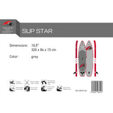 F2 SUP Stand Up Paddle Board Star Grau Board Only - Größe wählbar