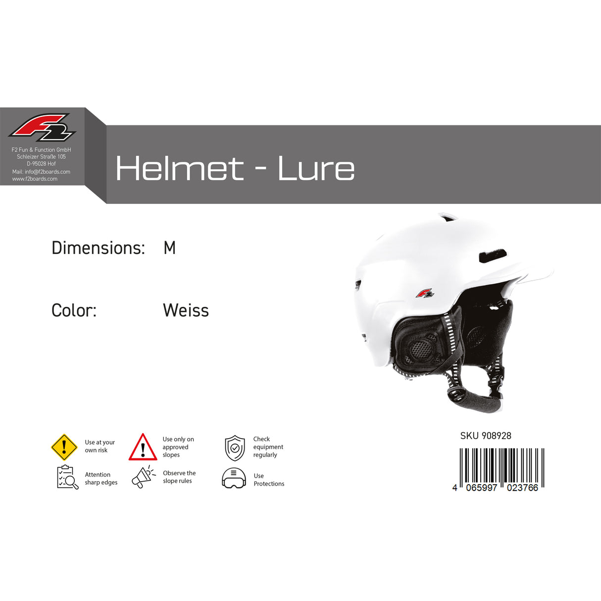 F2 Damen Snowboard Helm Helmet - Lure Farbe/Größe wählbar 2024/25