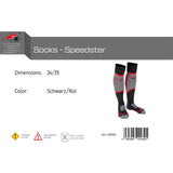 F2 Snowboard Strümpfe Socks - Speedster 34-47 Größe wählbar Schwarz/Rot 2024/25