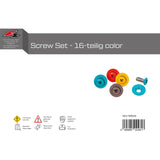 F2  Snowboard Zubehör Screw Set - 16-teilig Schrauben Set Bunt    2024/25