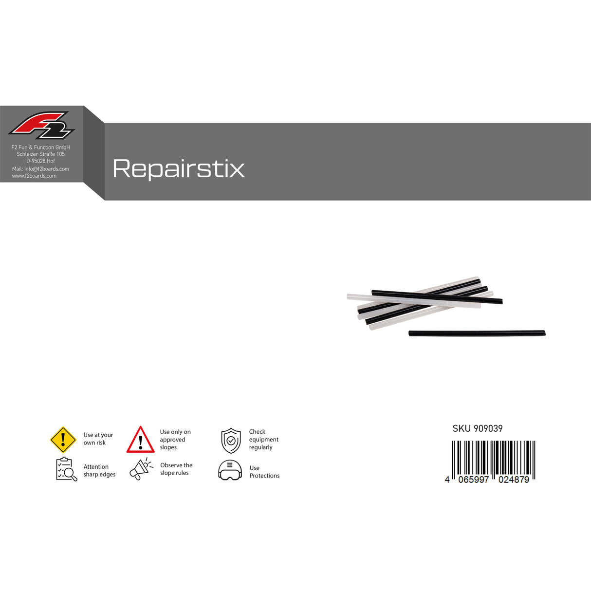 F2  Snowboard Zubehör Reparatur Stäbchen Repairstix           2024/25