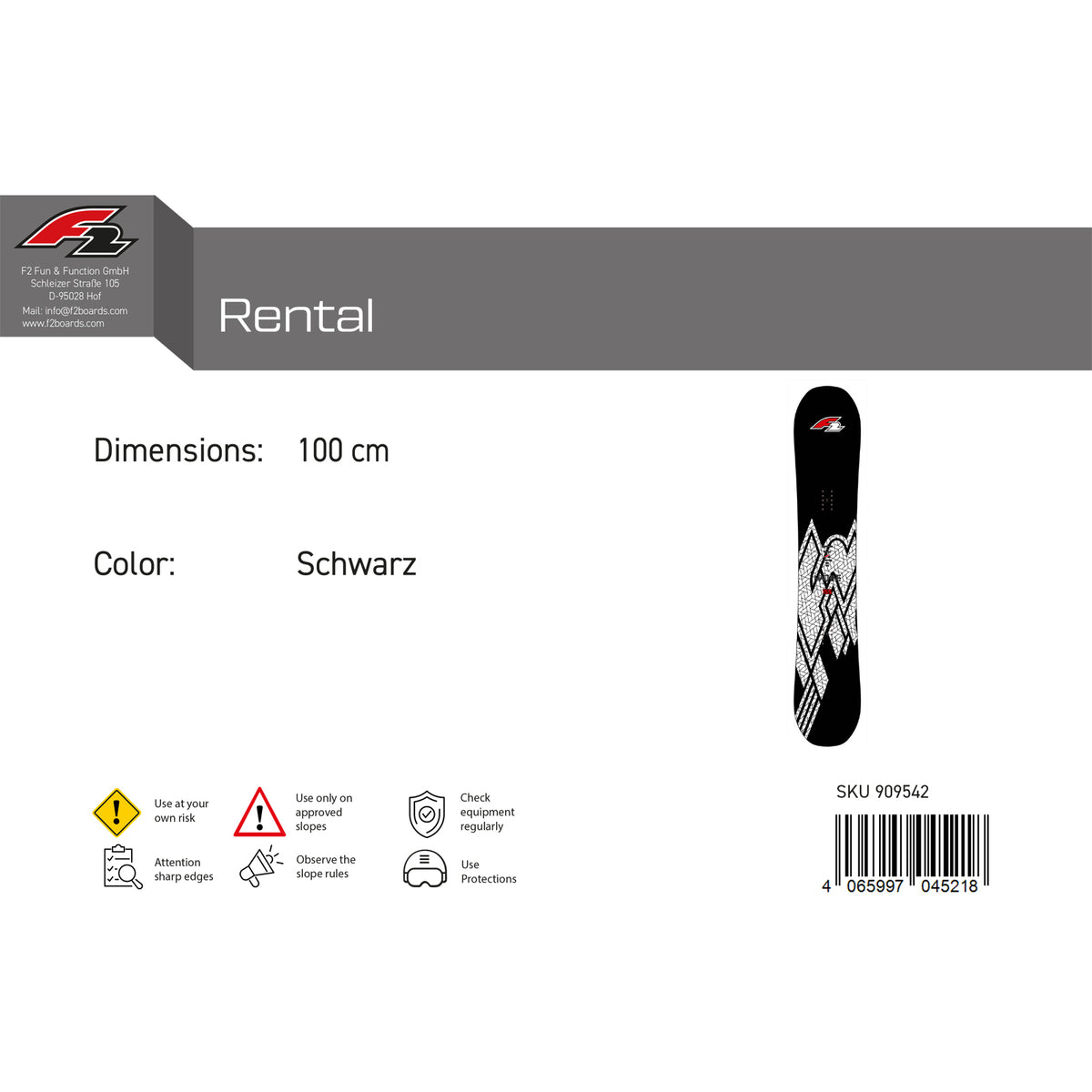 Wing Rocker Design Snowboard F2 Junior Snowboard Rental 2024/25 | Stabil & Robust | Wing Rocker – F2 ...