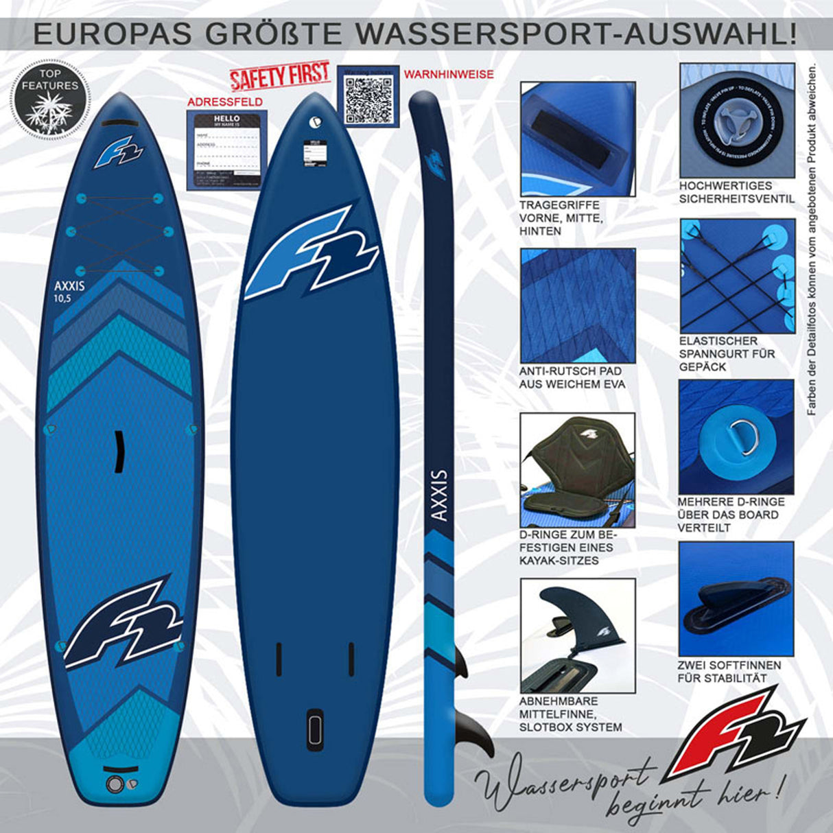 F2 SUP Stand Up Paddle Board Axxis Limited Edition Größe wählbar