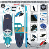 F2 SUP Stand Up Paddle Board California HFT 10'6''/11'6" wählbar Navy