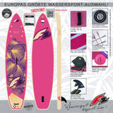 F2 Damen SUP Stand Up Paddle Board Impact Pink - Größe wählbar
