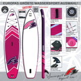 F2 AXXIS SUP Stand Up Paddling Board Set – Modelle, Größen & Farben wählbar