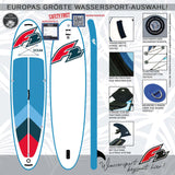 F2 Marken Stand Up Paddle Board Ocean Rot SUP 11'5 350cm + Kajak Zubehör Paket