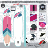 F2 Stand Up Paddle Board OCEAN LTD - Damen SUP Board Only Größe wählbar