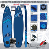 F2  Stand Up Paddle Board AXXIS SMART SUP mit E-Pumpe Größe wählbar Navy