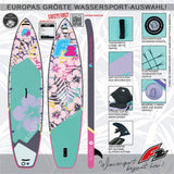 F2 SUP Stand Up Paddle Board Retro Bloom Hibiskus Damen-Größe wählbar