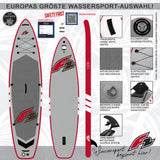 F2 SUP Stand Up Paddle Board Star Grau 350cm Board Only 11,5